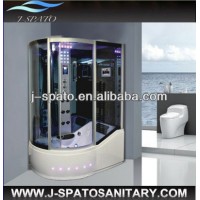 2013 Family Sauna Complete Furniture and Air Pump ABS and Glass Freestanding Corner Walk-In Air Bubble Shower Cabin